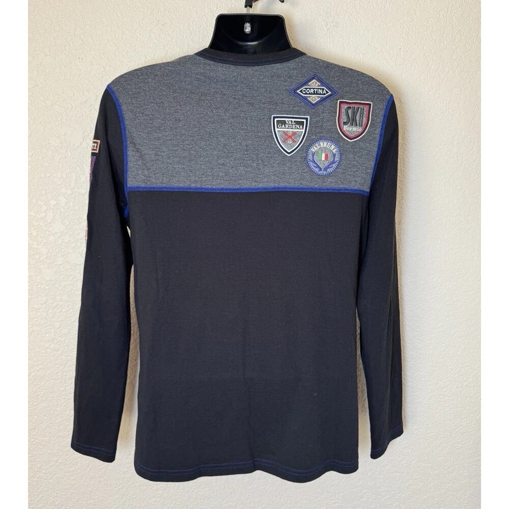 Alp-n-Rock Shirt Long Sleeve Crew Neck Patches Aspen Ski Colorblock Mens Small - Picture 6 of 10